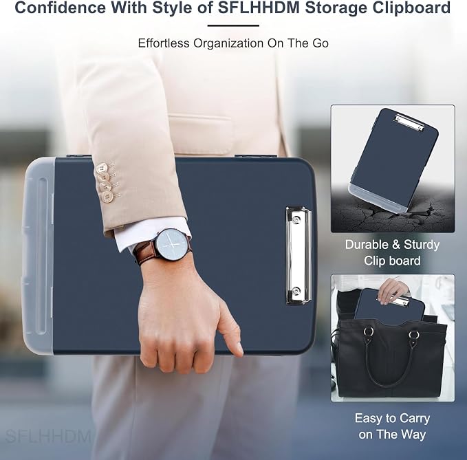 SFLHHDM Storage Clipboard with Pen Holder, High Capacity Clipboards - Image 6