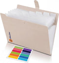 OfficeOne 8-Pocket Expanding File Folder, A4 Letter Size Accordion Document by OfficeOne