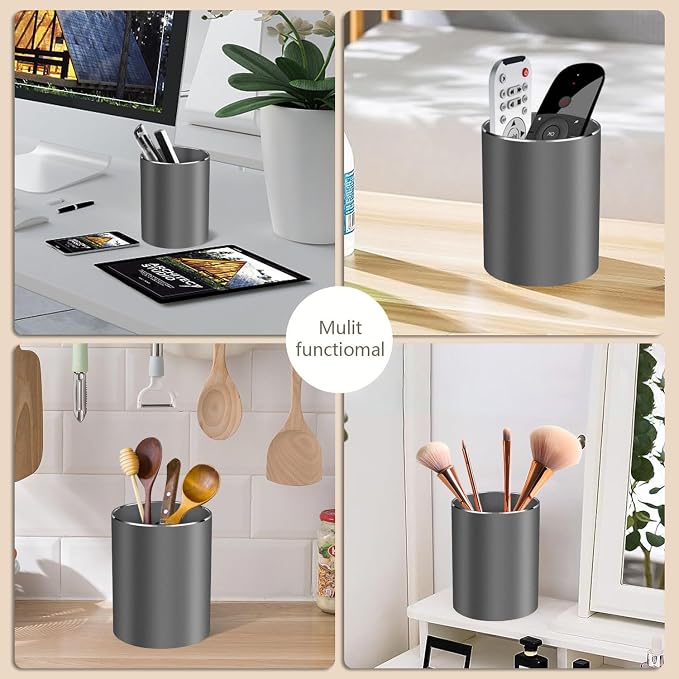Pen holder, aluminum alloy waterproof pen holder, desktop simple and modern - Image 3