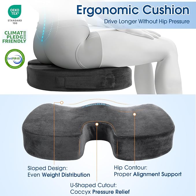 CloudBliss Lumbar Support Pillow & Seat Cushion Set - Image 6