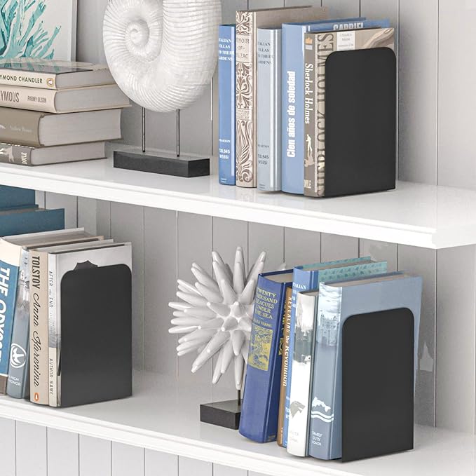 VFINE Bookends 1 Pair, Heavy Bookends - Image 6