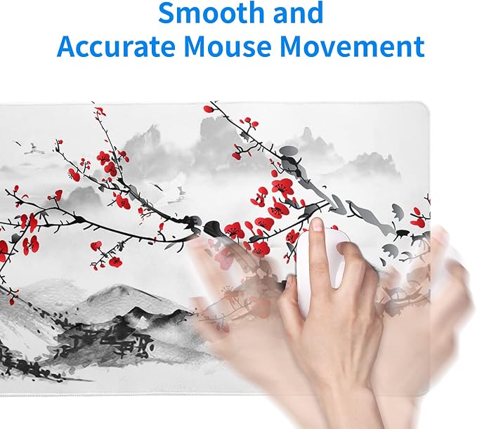 Japanese Cherry Blossom Gaming Mouse Pad 27.6x11.8 Inch Pink Full Desk Sakura - Image 7