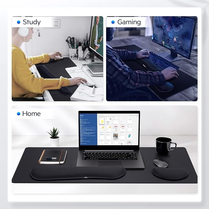 Gimars 4 in 1 Mouse Pad and Keyboard Wrist Rest Set, Large Mouse Pad - Image 8