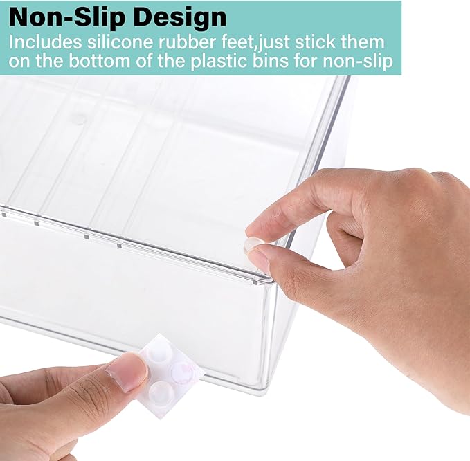 Prsildan Acrylic Makeup Organizer Stackable Clear Storage Drawers - Image 7