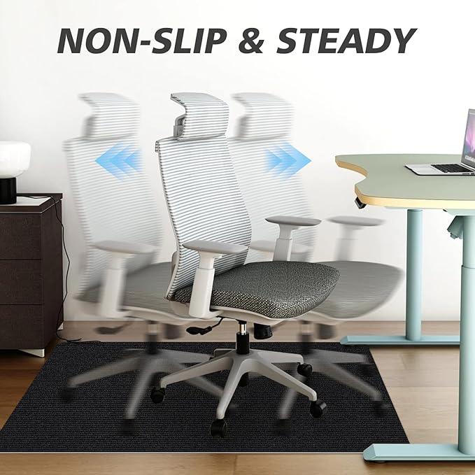 Sycoodeal Office Chair Mat for Hardwood Floor, Office Computer Gaming Chair Mat - Image 2