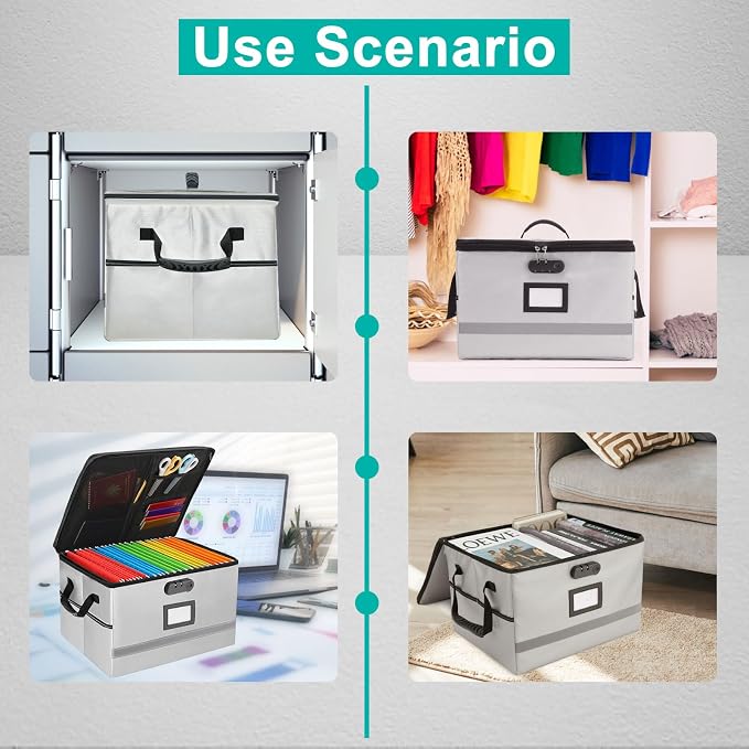 EXLIFBAG File Organizer, Fireproof File Box - Image 6