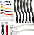 23Pcs Crevice Cleaning Brush Set, Hard Bristle Scrub Brushes Tools by Unimart