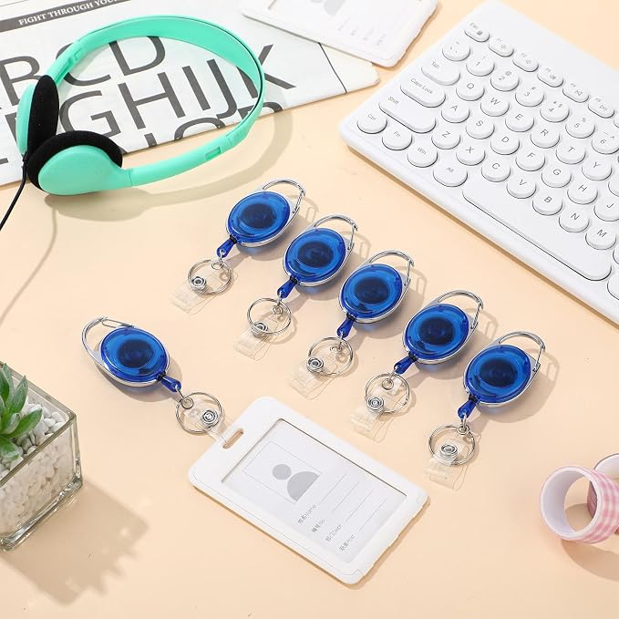 Honoson 50 Pcs Heavy Duty Retractable Badge Reels Batch ID Badge Holder - Image 5