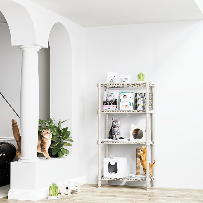 M MZG 1000 lbs 4-Shelf Standing Storage Shelves Heavy Duty Metal Shelving Unit - Image 2
