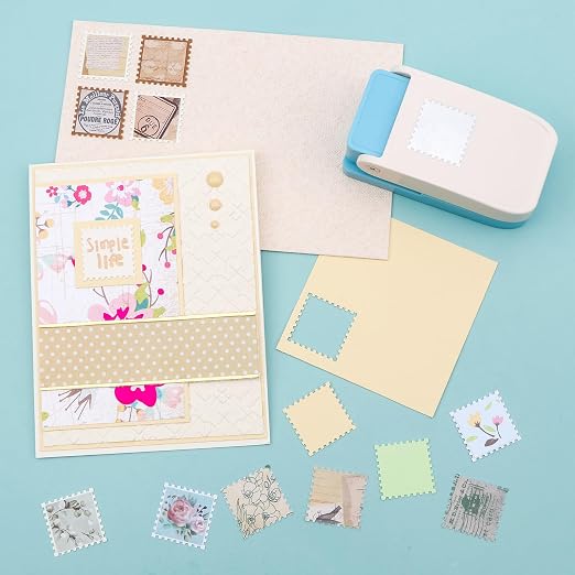 BAOFALI 2Pcs/Set Stamp Puncher 1x1inch &1x0.8inch Rectangular Postage Stamp - Image 6