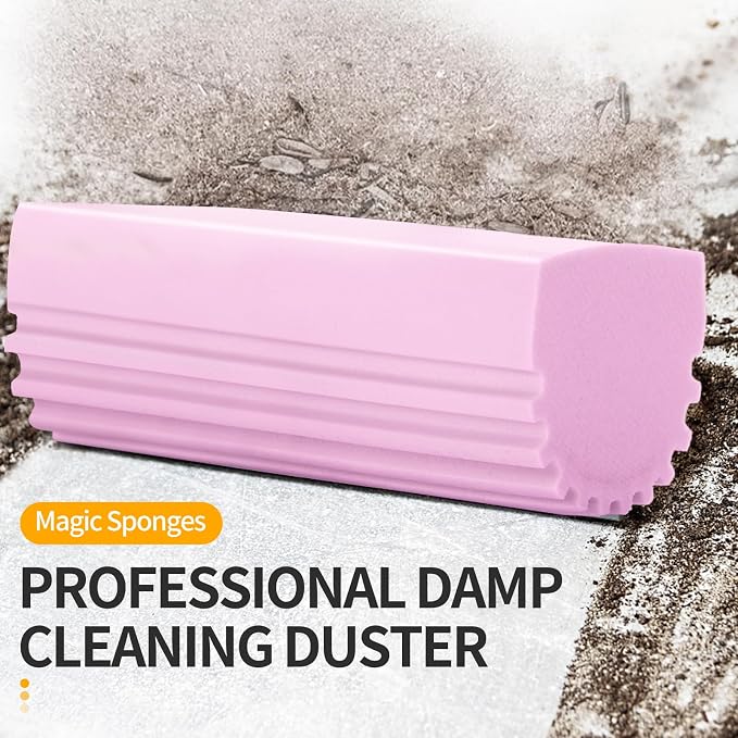 COBETE Damp Clean Duster Sponge, Reusable Damp Dusting Sponge Household Cleaning - Image 2