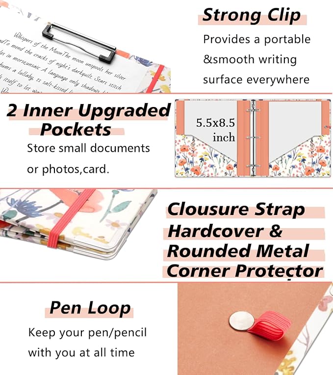 Mini Binder Organizer，1 Inch 3 Ring Binder - Image 4