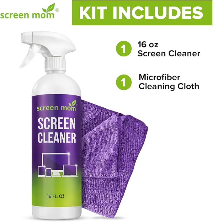 Screen Mom Screen Cleaner Spray and Microfiber Cloth 16oz Screen Cleaner Spray - Image 7