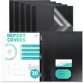 Binditek 20 Pack Clear Front Report Covers by Binditek