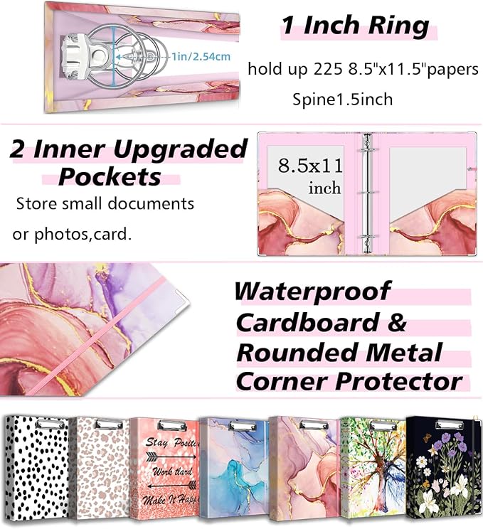3 Ring Binder 1 Inch, Three Ring Binders Organizer - Image 4