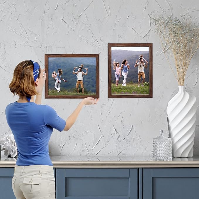 Giftgarden 8x10 Picture Frame Brown Set of 12 - Image 4