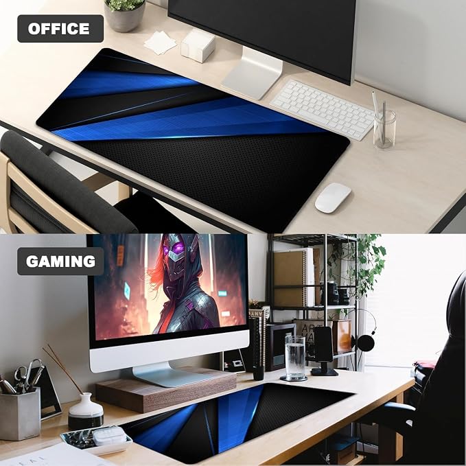 Desk Pad, Large Gaming Mouse Pad, Extended Keyboard Mouse Mat 35.4 X 15.7 Inch - Image 7
