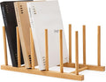 HBlife Desk File Organizer 5 Section Upright File Sorter, 1 Pack Bamboo File by HBlife