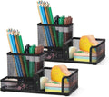 Comix Mesh Pen Pencil Holder Desk Organizer, 3 Compartment Wire Desktop Pen by Comix