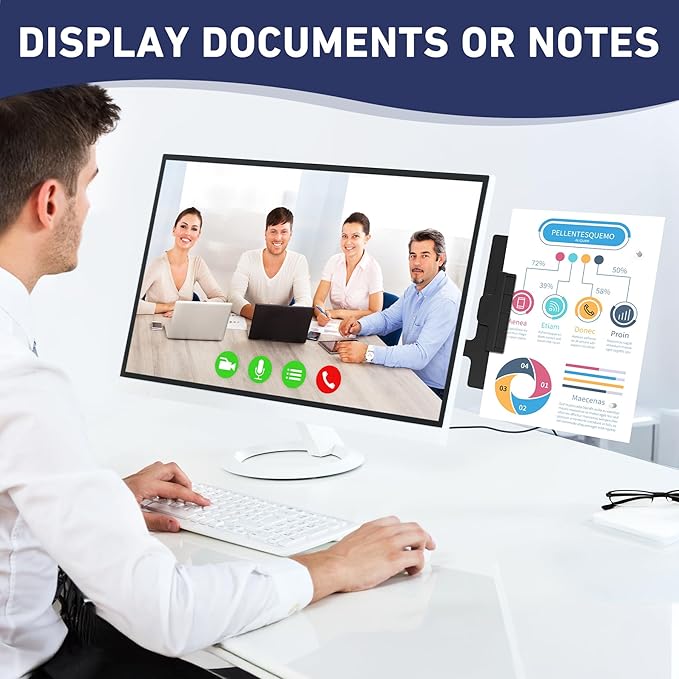 HAUTOCO Monitor Mount Document Clip, Document Holder - Image 5
