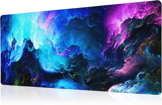Dazzling Galaxy Gaming Mouse Pad Blue Desk Mat XL Mouse Gaming Pads, Starry Sky by Unknown