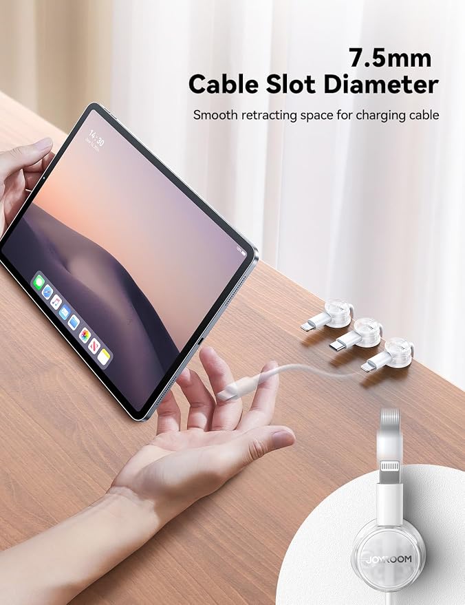 9 Pack Magnetic Cable Clips Cord Holder, Under Desk Cable Management, JOYROOM - Image 4