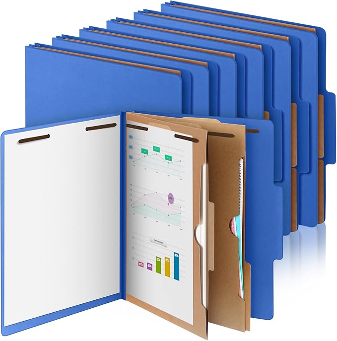 Skyygemm 12 Pcs Classification Folders Letter Size, 2 Pocket Dividers by Skyygemm