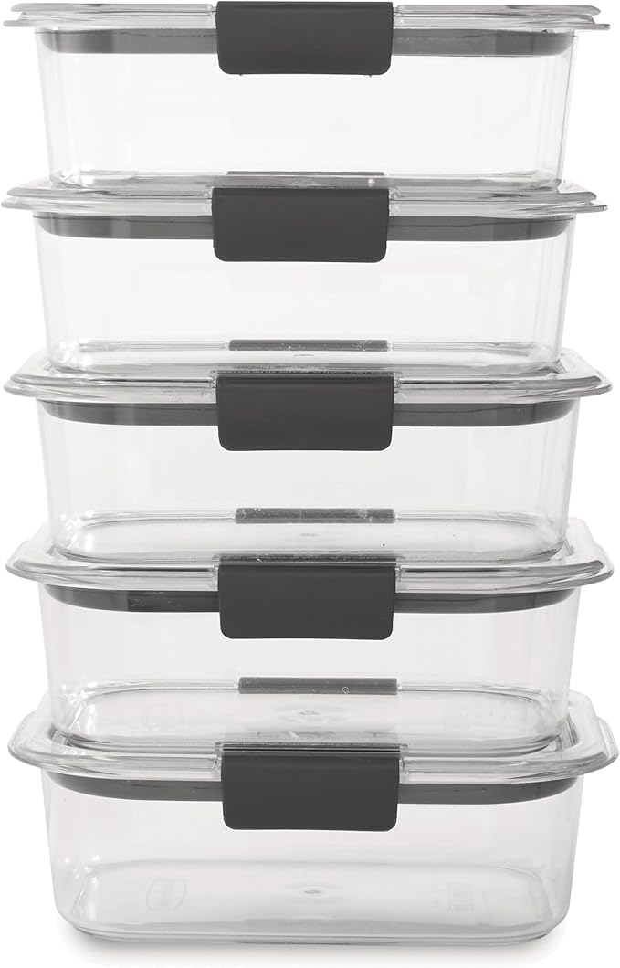Rubbermaid Brilliance Tritan Plastic Food Storage Containers BPA Free Airtight - Image 2
