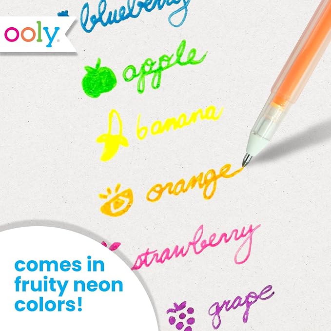 Ooly Yummy Yummy Scented Gel Pens Neon Set of 6 - Image 6