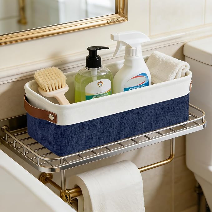 Bagnizer Small Fabric Storage Baskets, Decorative Basket - Image 3