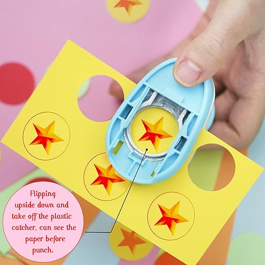 Ecohu Circle Hole Punch for Craft Sizeout 1inch, Paper Punch Shapes, Craft - Image 2