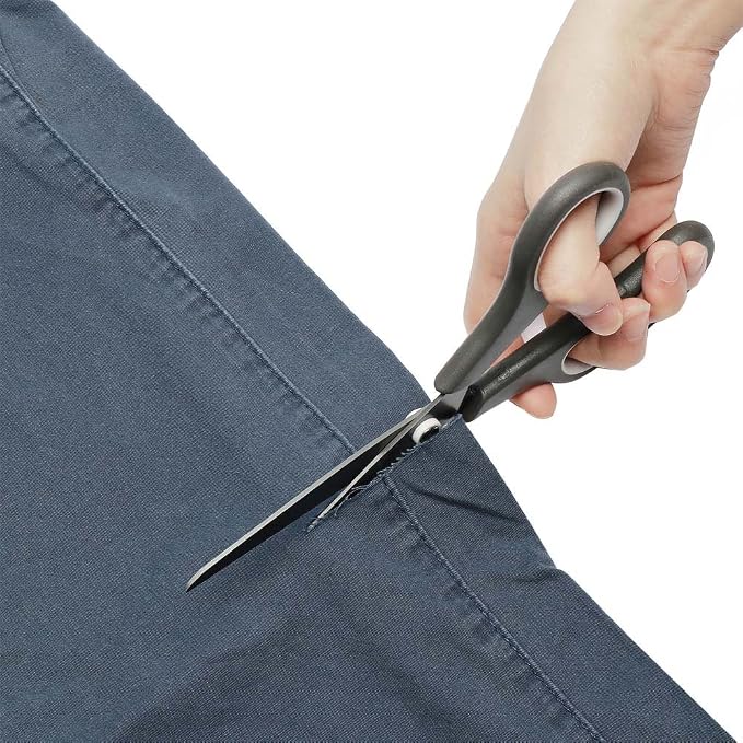 CCR Scissors 8 Inch Soft Comfort-Grip Handles Sharp Titanium Blades - Image 4