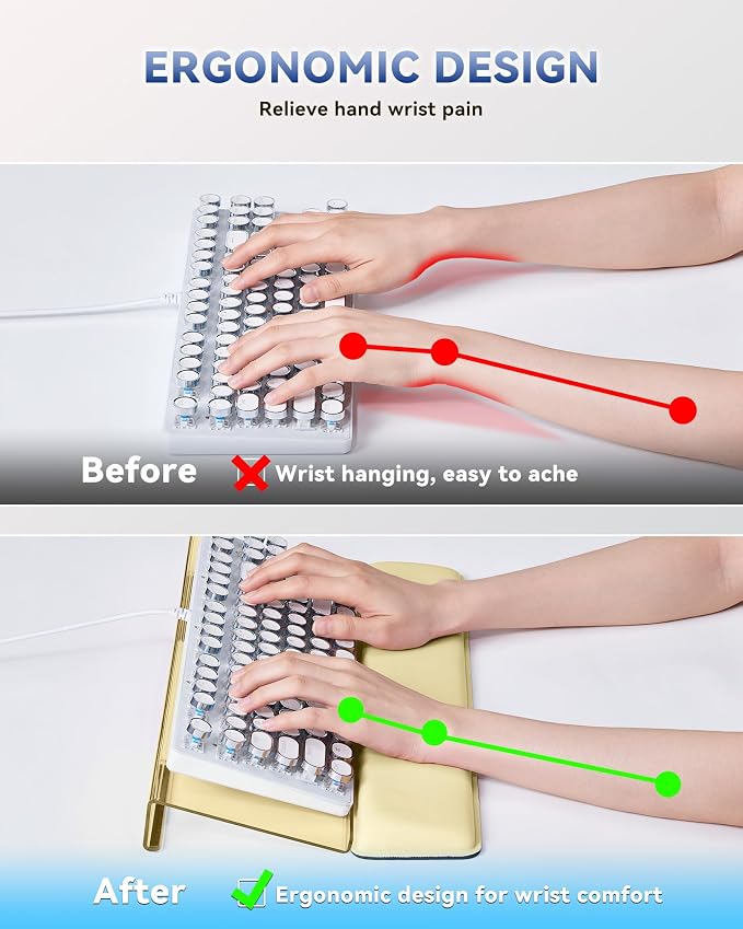 Laborio Computer Keyboard Wrist Rest, Keyboard Riser Stand - Image 4