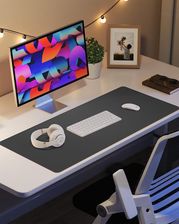 Leather Desk Pad Protector, Large Mouse Pad and Non-Slip Desk Cover, Waterproof - Image 6