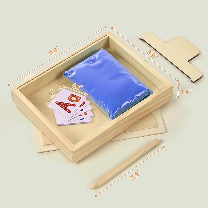 Montessori Sand Tray for Kids, Writing Play Sand Tray - Image 7