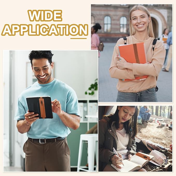 PATIKIL 4Pcs Elastic Notebook Pen Holder, Adjustable Hold 2 Pen Holder PU - Image 6