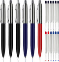 ChaoQ 6 Pcs Ballpoint pens, Refillable & Retractable Metal Ballpoint pens 1.0mm by ChaoQ