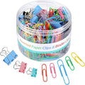 Utron 360PCS Paperclips and Binder Clips Set, Colorful Office Paper Clips by Utron