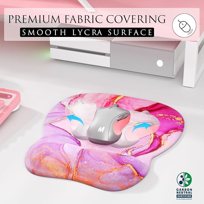 MROCO Ergonomic Mouse Pad with Gel Wrist Rest, 9.4 x 8.1 in, Gel Wrist Comfort - Image 2
