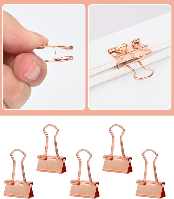 Binder Clips, 50 Pack, 0.75 in Small Paper Clips - Image 6