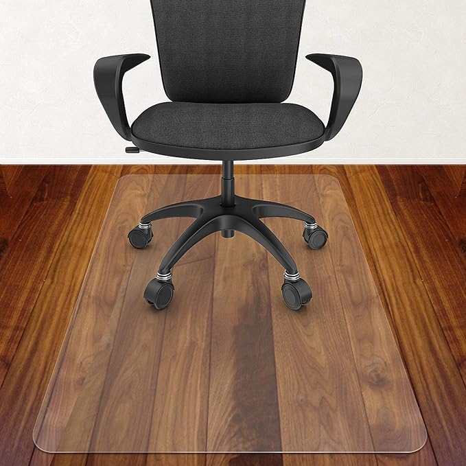 Azadx Large Chair Mat for Hardwood Floor 48 x 48'', Plastic Office Mat for by Azadx