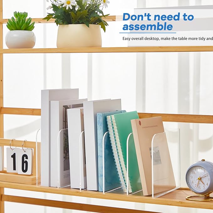 Suzile 2 Pack Clear Acrylic Magazine Holder - Image 4