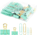 Cute Paper Clips Binder Clips Combo Set, Cute Office Supplies Set by CREECHWA