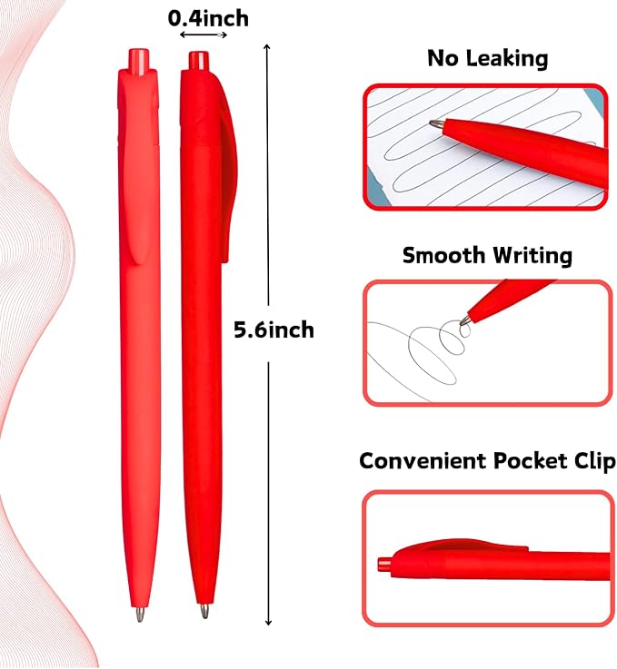BallPoint Pens, 50 Pack, Bulk Pens, Click Pens - Image 3