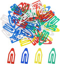 Tupalizy 50PCS Plastic Paper Clips Bookmarks Smooth Colored Paperclip Clamp by Tupalizy