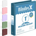 BinderX Extra Durable 3 Ring Binder, Round Rings 1 Inch Binder, Fits 175 Sheets by Sooez