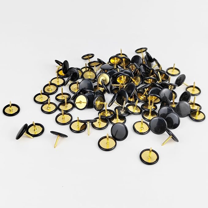 100 Pcs Thumb Tacks, Drawing Pins, Metal Flat Push Pins, Round Head Drawing Pins - Image 5