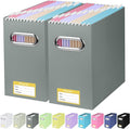 BALEINE File Organizer Box, Cardboard File Folder Organizer by BALEINE