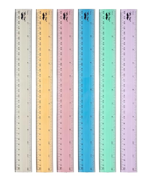 Mr. Pen- Plastic Rulers, 12 Inch, 6 Pack, Morandi Colors, Metric & Imperial | by MrPen