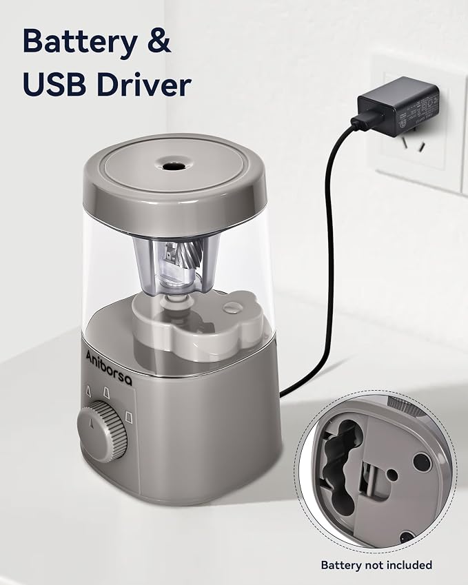 Electric Pencil Sharpener, Helical Blade Automatic Pencil Sharpener, - Image 3